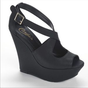 Peep-Toe Platform Wedges
